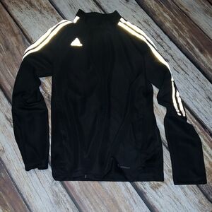 Adidas Black Jacket with Gold Accents